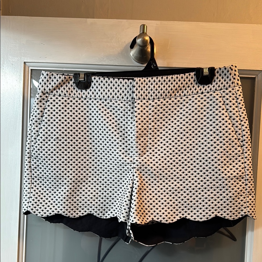 Women's Black and White Shorts